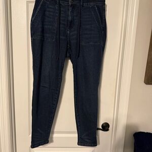 Judy Blue womens  denim joggers Deep Indigo Relaxed Jeans